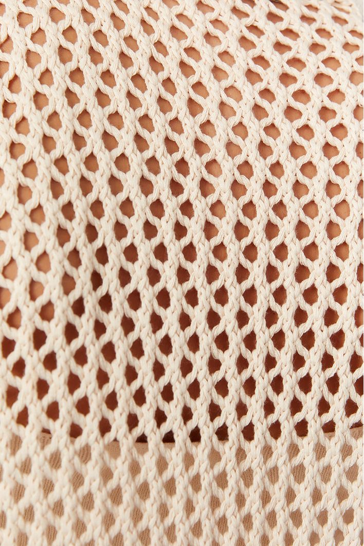 Cardigan Tricot Ponto Vazado