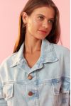 Jaqueta Jeans Bolsos Delavê