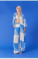 Kimono Com Top Estampa Veleiro