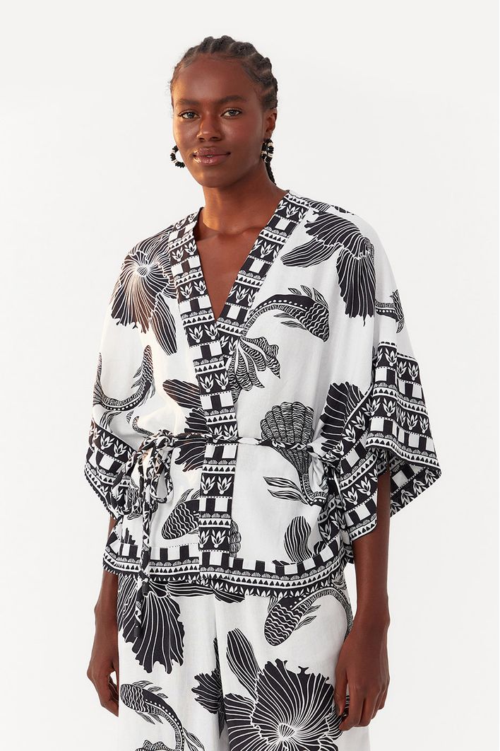 Kimono Estampa Mergulho