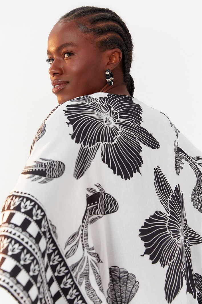 Kimono Estampa Mergulho