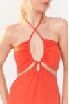 Vestido Longuete Linho Busto Diferenciad