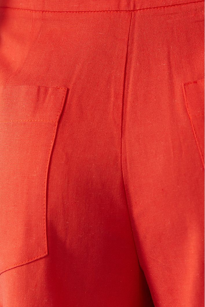 Short Linho Alfaiataria Bolsos