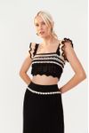 Blusa Tricot Babado Listras
