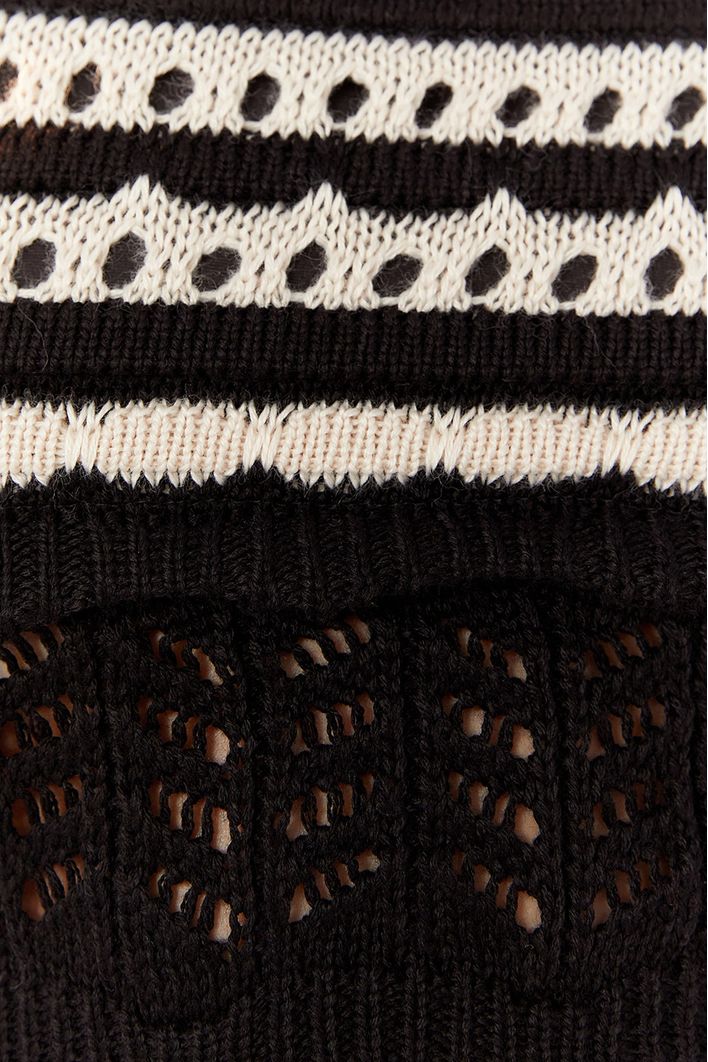 Blusa Tricot Babado Listras