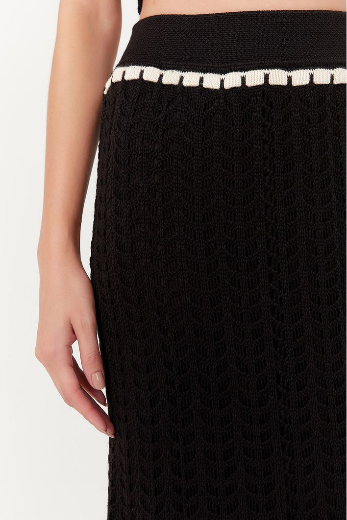Saia Tricot Detalhe Listras