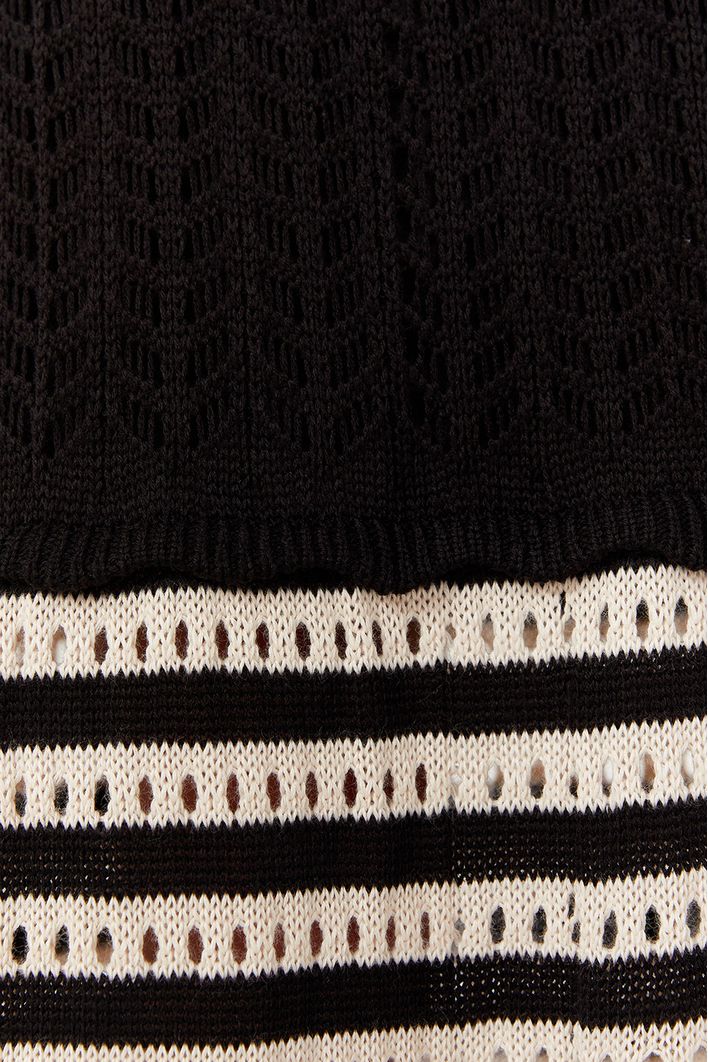 Saia Tricot Detalhe Listras