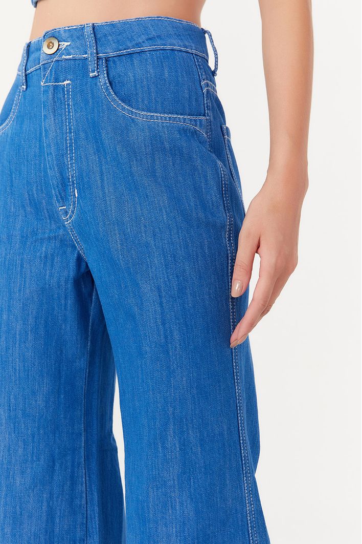Calça Jeans Cropped Blue