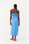 Vestido Midi Cetim Recorte Busto