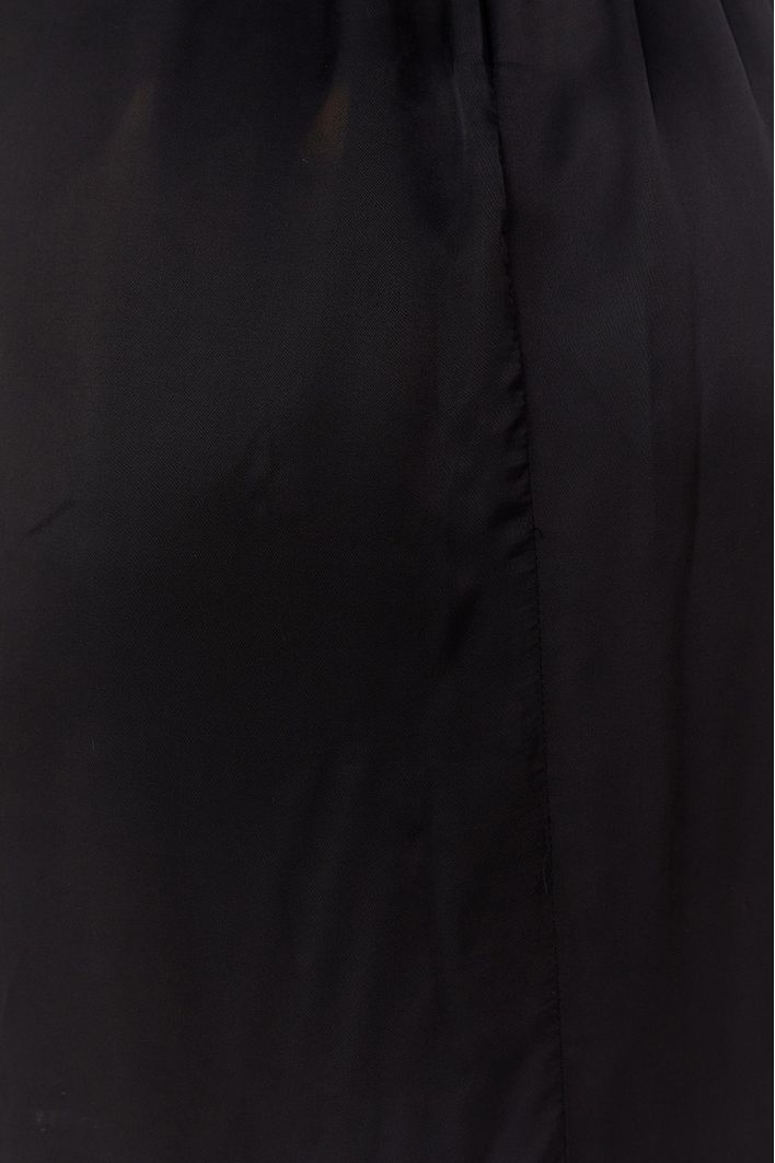 Vestido Midi Cetim Recorte Busto