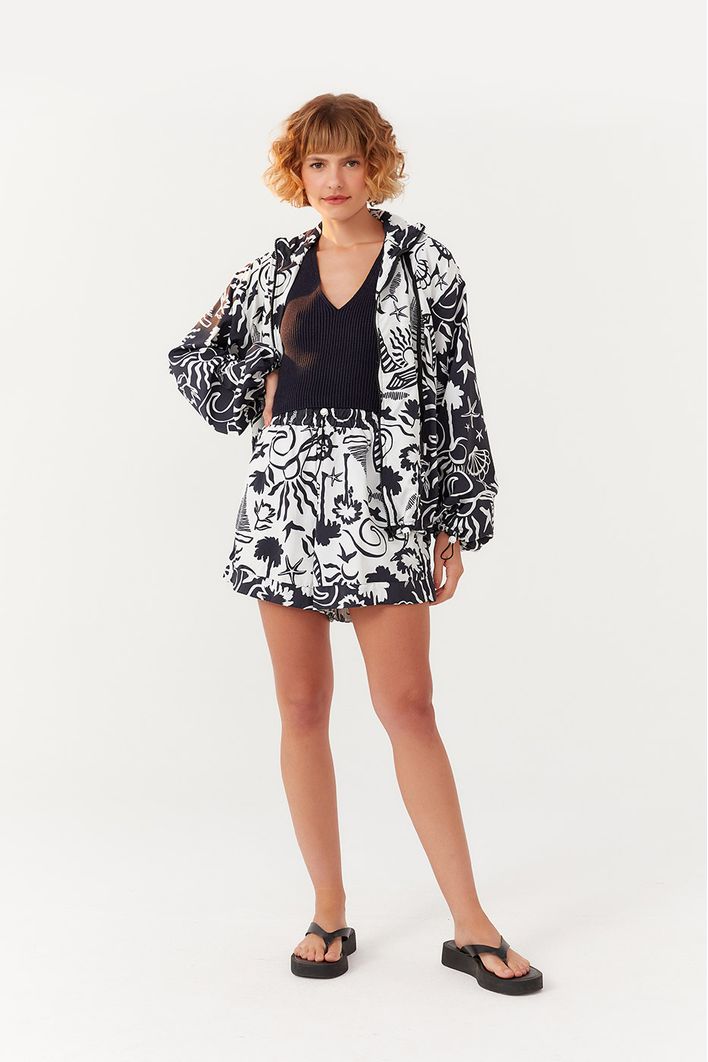 Short Nylon Estampa Jangada