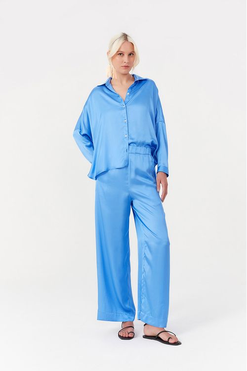Calça Cetim Pantalona