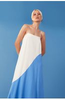 Vestido Longuete Bicolor