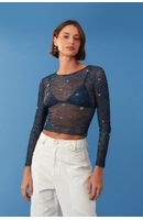 Blusa Com Sutien Estampa Maré Cheia