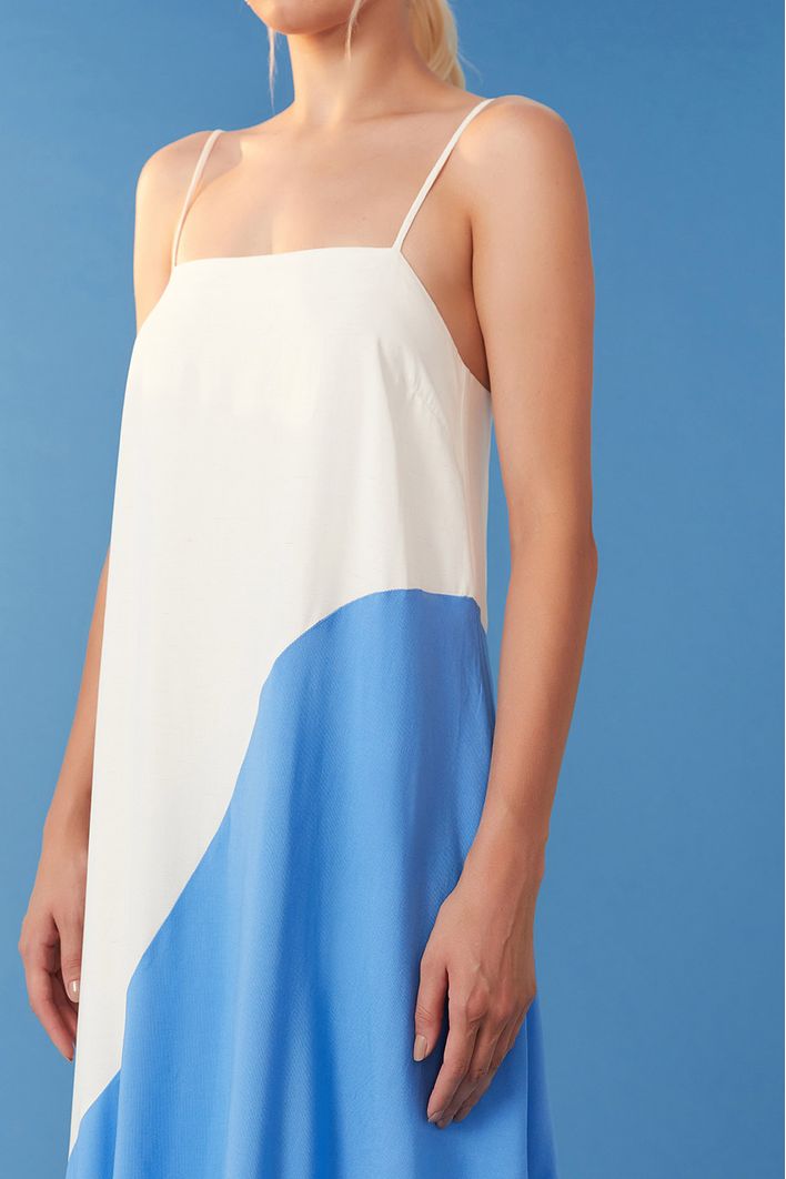 Vestido Longuete Bicolor