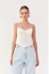 Blusa Corsele Busto Franzido