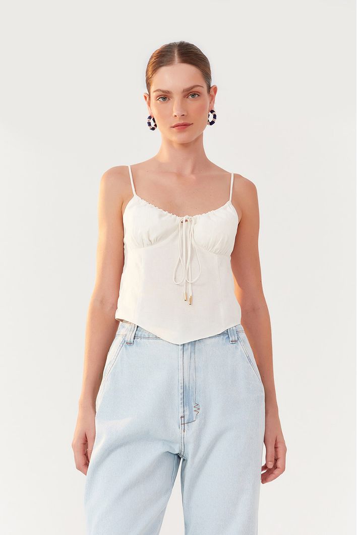 Blusa Corsele Busto Franzido