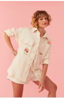 Camisa Textura Bordada