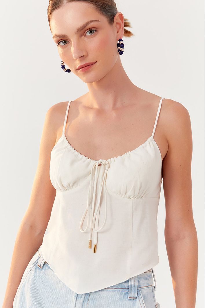 Blusa Corsele Busto Franzido