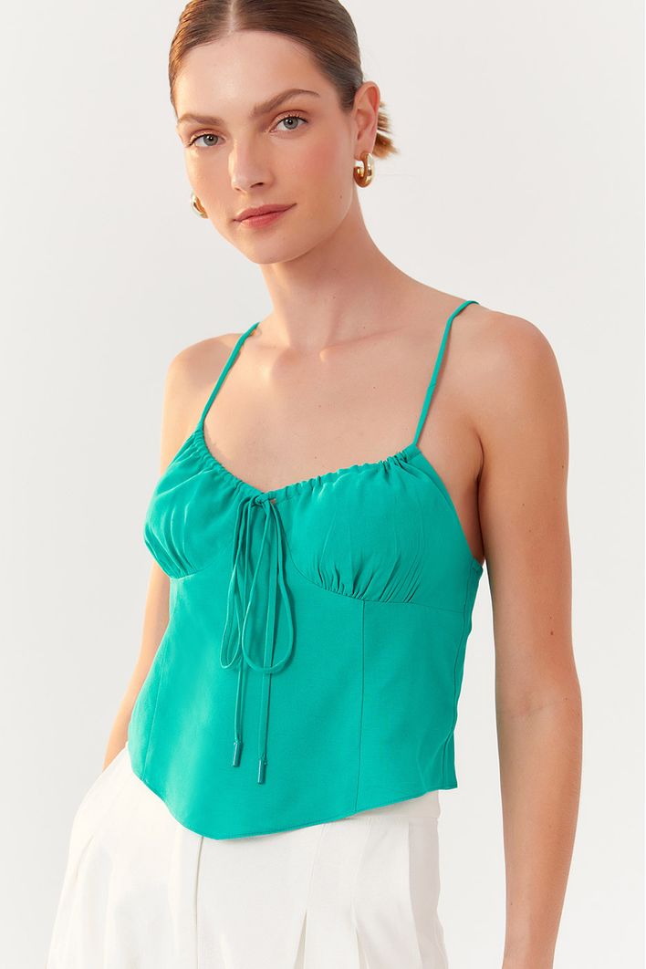 Blusa Corsele Busto Franzido