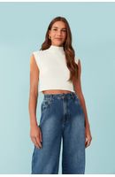 Blusa Tricot Gola Alta