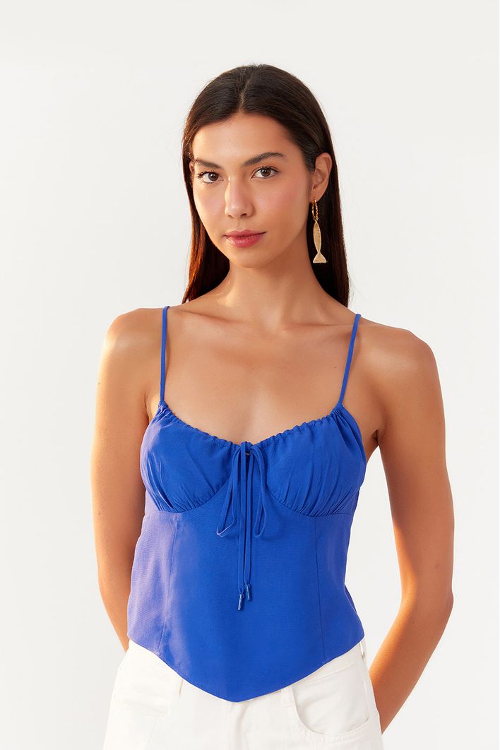Blusa Corsele Busto Franzido