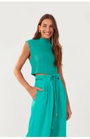Blusa Tricot Gola Alta