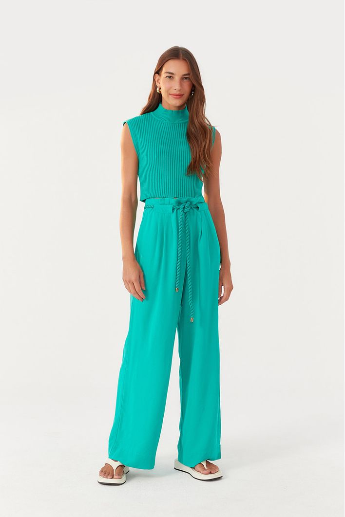 Blusa Tricot Gola Alta