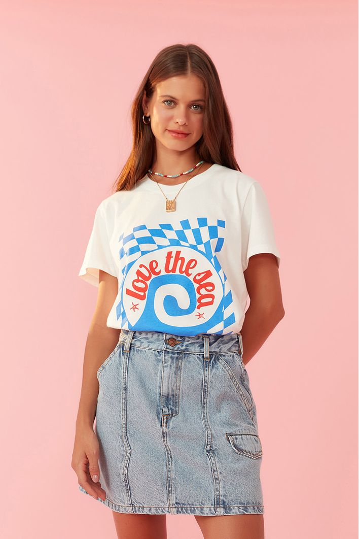 T-shirt Silk Love The Sea