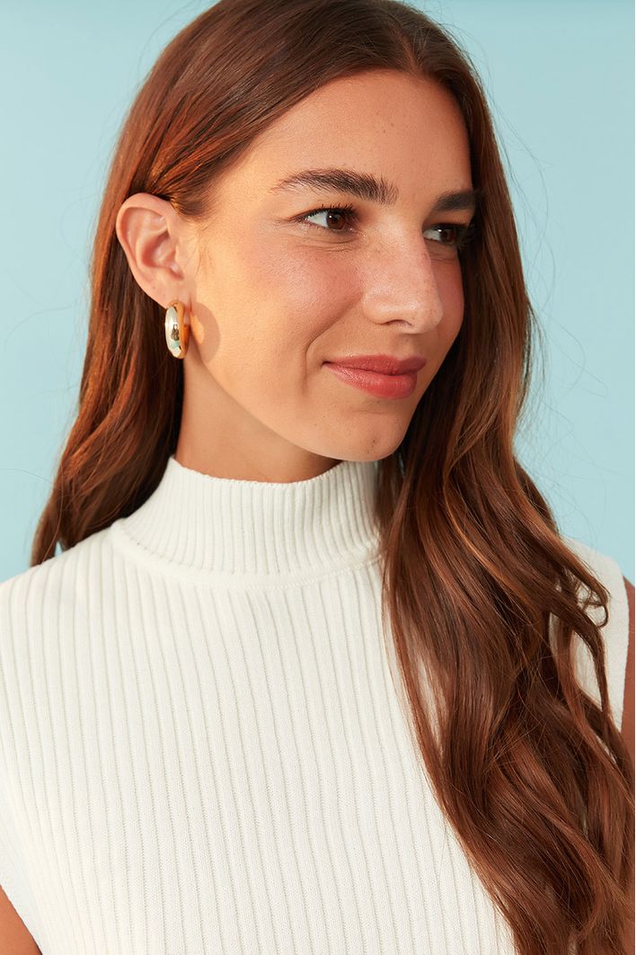 Blusa Tricot Gola Alta