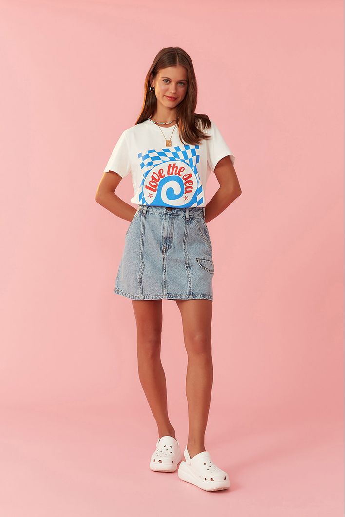 T-shirt Silk Love The Sea
