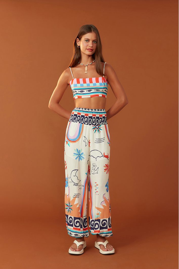 Calça Estampa Mar Aberto