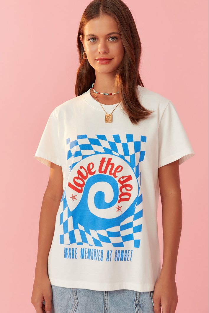 T-shirt Silk Love The Sea