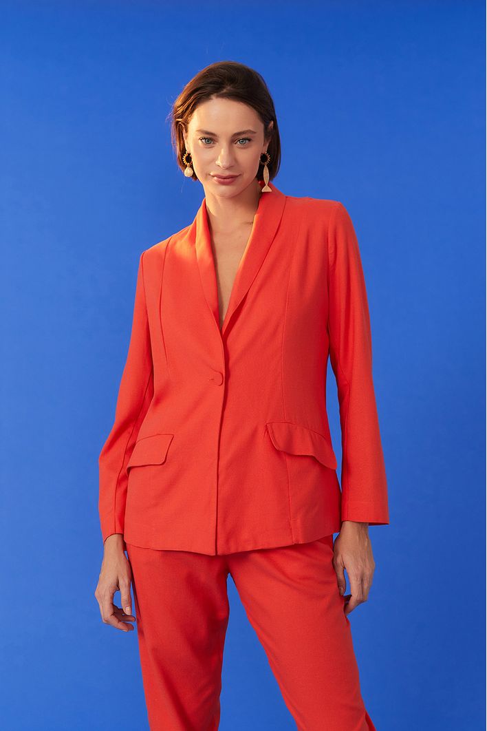 Blazer Linho Bolsos