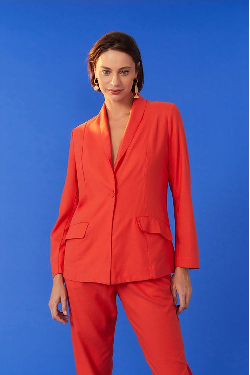 Blazer Linho Bolsos