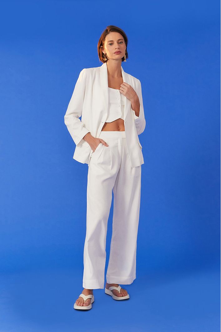 Blazer Linho Bolsos