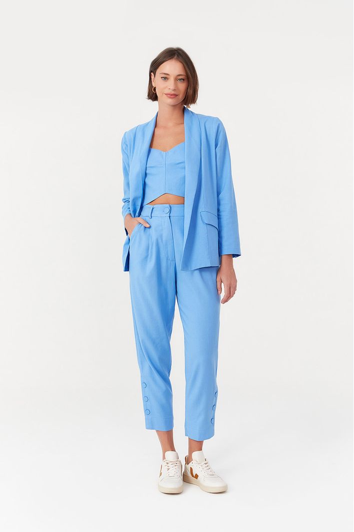 Blazer Linho Bolsos