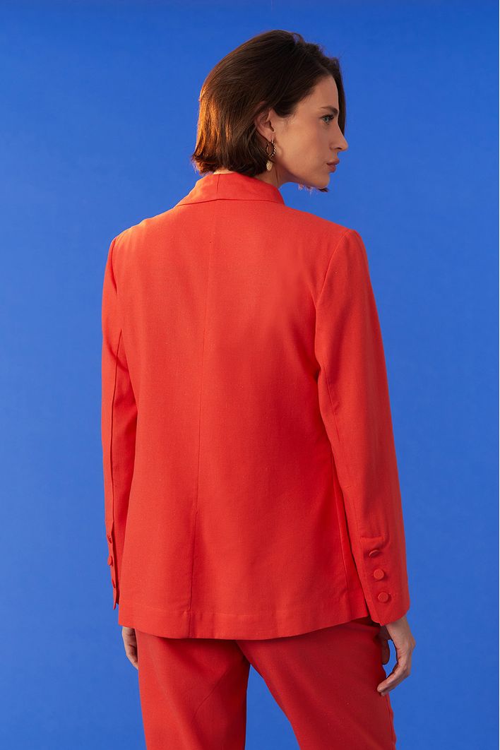 Blazer Linho Bolsos