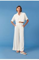 Calça Pantalona Vies Lateral