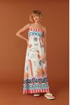 Vestido Midi Estampa Mar Aberto