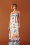 Vestido Midi Estampa Mar Aberto