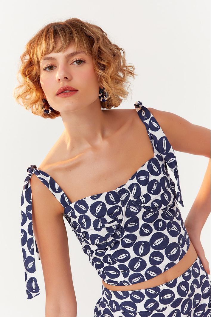 Blusa Estampa Peixinhos