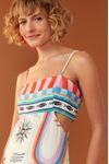 Vestido Midi Estampa Mar Aberto