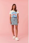 Saia Jeans Lapela