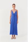 Vestido Longuete Linho Sobreposição