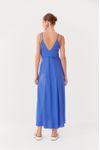 Vestido Longuete Linho Sobreposição