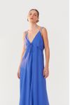 Vestido Longuete Linho Sobreposição