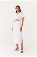 Vestido Midi Vazado Cintura