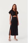 Vestido Midi Vazado Cintura