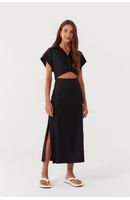 Vestido Midi Vazado Cintura